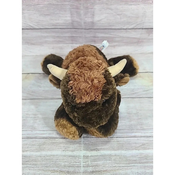 Mary Meyer Flip Flops Plush Buffalo Bison Bull Stuffed Animal Brown Floppy Soft - Picture 3 of 6